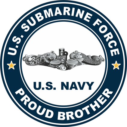 US Submarine Force Proud Brother Silver Dolphins Decal