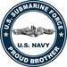 US Submarine Force Proud Brother Silver Dolphins Decal