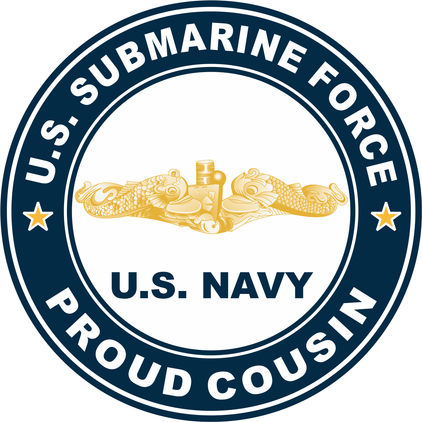 US Submarine Force Proud Cousin Gold Dolphins Decal