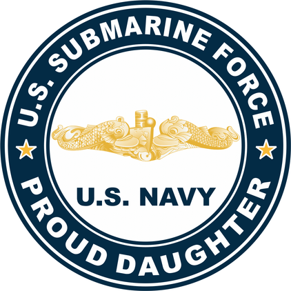 US Submarine Force Proud Daughter Gold Dolphins Decal