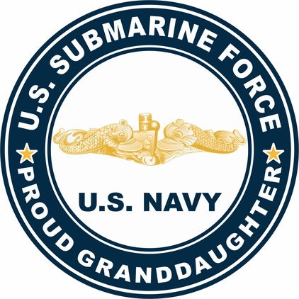 US Submarine Force Proud Granddaughter Gold Dolphins Decal