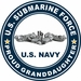 US Submarine Force Proud Granddaughter Silver Dolphins Decal