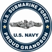 US Submarine Force Proud Grandson Silver Dolphins Decal