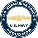 US Submarine Force Proud Mom Gold Dolphins Decal