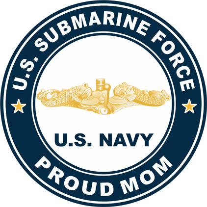 US Submarine Force Proud Mom Gold Dolphins Decal