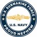 US Submarine Force Proud Nephew Gold Dolphins Decal