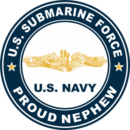 US Submarine Force Proud Nephew Gold Dolphins Decal