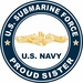 US Submarine Force Proud Sister Gold Dolphins Decal