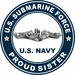 US Submarine Force Proud Sister Silver Dolphins Decal