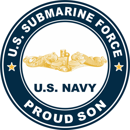 US Submarine Force Proud Son Gold Dolphins Decal