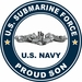 US Submarine Force Proud Son Silver Dolphins Decal