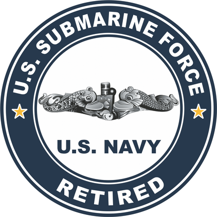 US Submarine Force Retired Silver Dolphins Decal