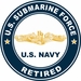 US Submarine Force Retired Gold Dolphins Decal