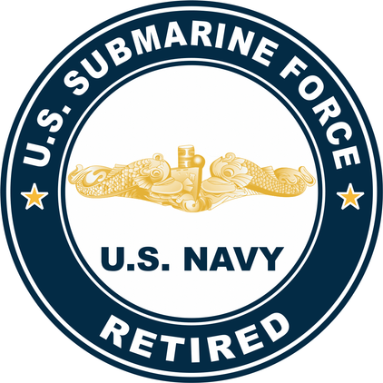 US Submarine Force Retired Gold Dolphins Decal