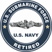 US Submarine Force Retired Silver Dolphins Decal