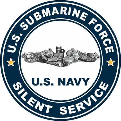 US Submarine Force Silent Service Silver Dolphins Decal