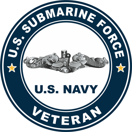 US Submarine Force Veteran Silver Dolphins Decal