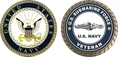 US Submarine Force Veteran Silver Dolphins Challenge Coin