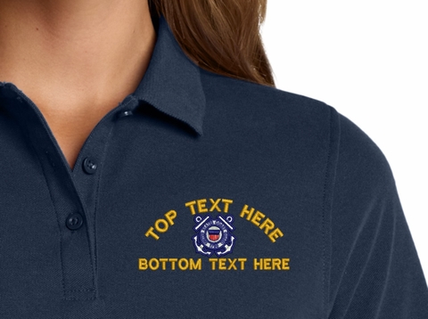 U.S. Coast Guard Custom Women's Stain-Release Polo