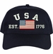 USA Est 1776 Embroidered Cap
