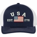 USA Est 1776 Embroidered Mesh-Back Cap