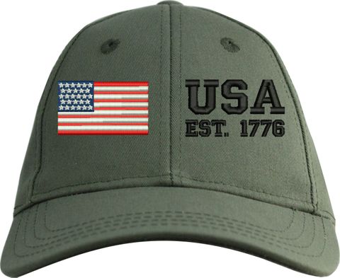 USA Est 1776 (Split) Embroidered Cap