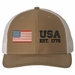 USA Est 1776 (Split) Embroidered Mesh-Back Cap