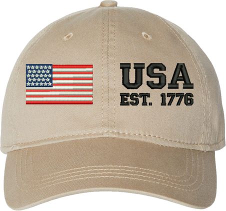 USA Est 1776 (Split) Unstructured Dad Cap