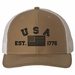 USA Est 1776 Subdued Embroidered Mesh-Back Cap