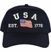USA Est 1776 (Waving Flag) Embroidered Cap