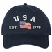 USA Est 1776 (Waving Flag) Unstructured Dad Cap