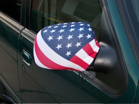 USA Flag Mirror Cover For Sedan
