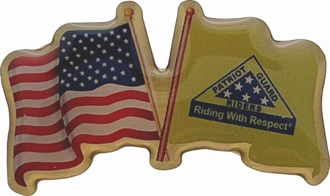 USA & PGR Flag Lapel Pin