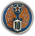 USAF 10th Air Force Lapel Hat Pin