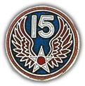 USAF 15th Air Force Lapel Hat Pin