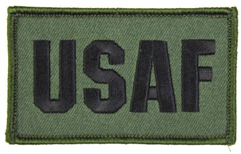 USAF 2 x 3 Inch OD Green Hook and Loop Patch