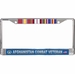 USAF Afghanistan Combat Veteran 3-Ribbon Stack License Plate Frame