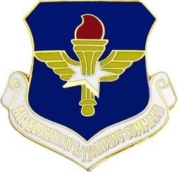 USAF Air Education and Training Command Shield Lapel Hat pin