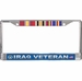 USAF Iraq Veteran 3-Ribbon Stack License Plate Frame