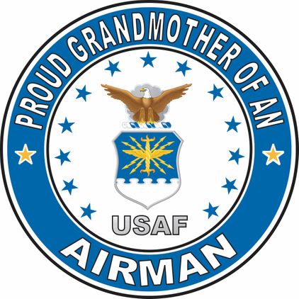 Proud Grandmother of an Airman U.S. Air Force Round Decal