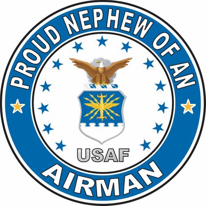 Proud Nephew of an Airman U.S. Air Force Round Decal