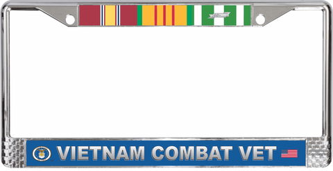 USAF Vietnam Combat Veteran 3-Ribbon Stack License Plate Frame