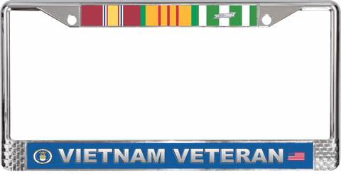 USAF Vietnam Veteran 3-Ribbon Stack License Plate Frame
