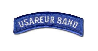 USAREUR BAND (WHITE ON ROYAL) 3/4"h x 3"w  MILITARY TAB