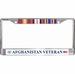USCG Afghanistan Veteran 3-Ribbon Stack License Plate Frame