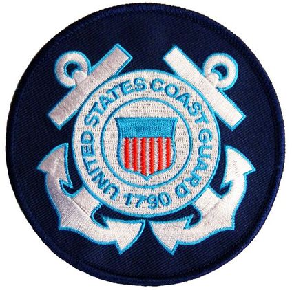 U.S. Coast Guard Logo 4" Patch with Velcro Backing