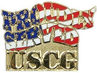 USCG Proudly Served 1" Lapel Pin