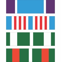 USCG Ribbons Vinyl Transfer Decals Thumbnail Illustration