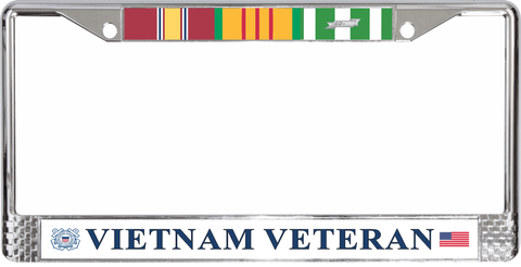 USCG Vietnam Veteran 3-Ribbon Stack License Plate Frame