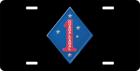 USMC 1st Marine Division Guadalcanal License Plate